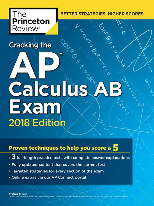 Title details for Cracking the AP Calculus AB Exam, 2018 Edition by Princeton Review - Available